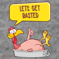 Lets Get Basted Funny Thanksgiving Turkey T-Shirt thumb 7