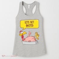 Lets Get Basted Funny Thanksgiving Turkey Women's Tank Top thumb 0