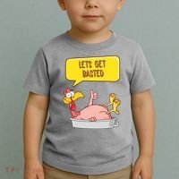 Lets Get Basted Funny Thanksgiving Turkey Toddler T-Shirt thumb 2