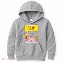 Lets Get Basted Funny Thanksgiving Turkey Kids Hoodie thumb 0