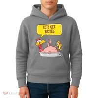 Lets Get Basted Funny Thanksgiving Turkey Kids Hoodie thumb 4
