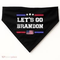 Let's Go Brandon Conservative Anti Liberal US Flag USA-Made Doggie Bandana thumb 0