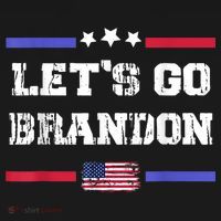 Let's Go Brandon Conservative Anti Liberal US Flag Polo thumb 3