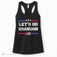 Let's Go Brandon Conservative Anti Liberal US Flag Women's Tank Top thumb 0