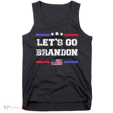 Let's Go Brandon Conservative Anti Liberal US Flag Tank Top