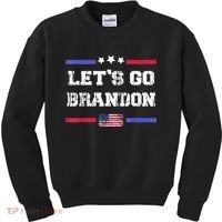 Let's Go Brandon Conservative Anti Liberal US Flag Kids Sweatshirt thumb 0
