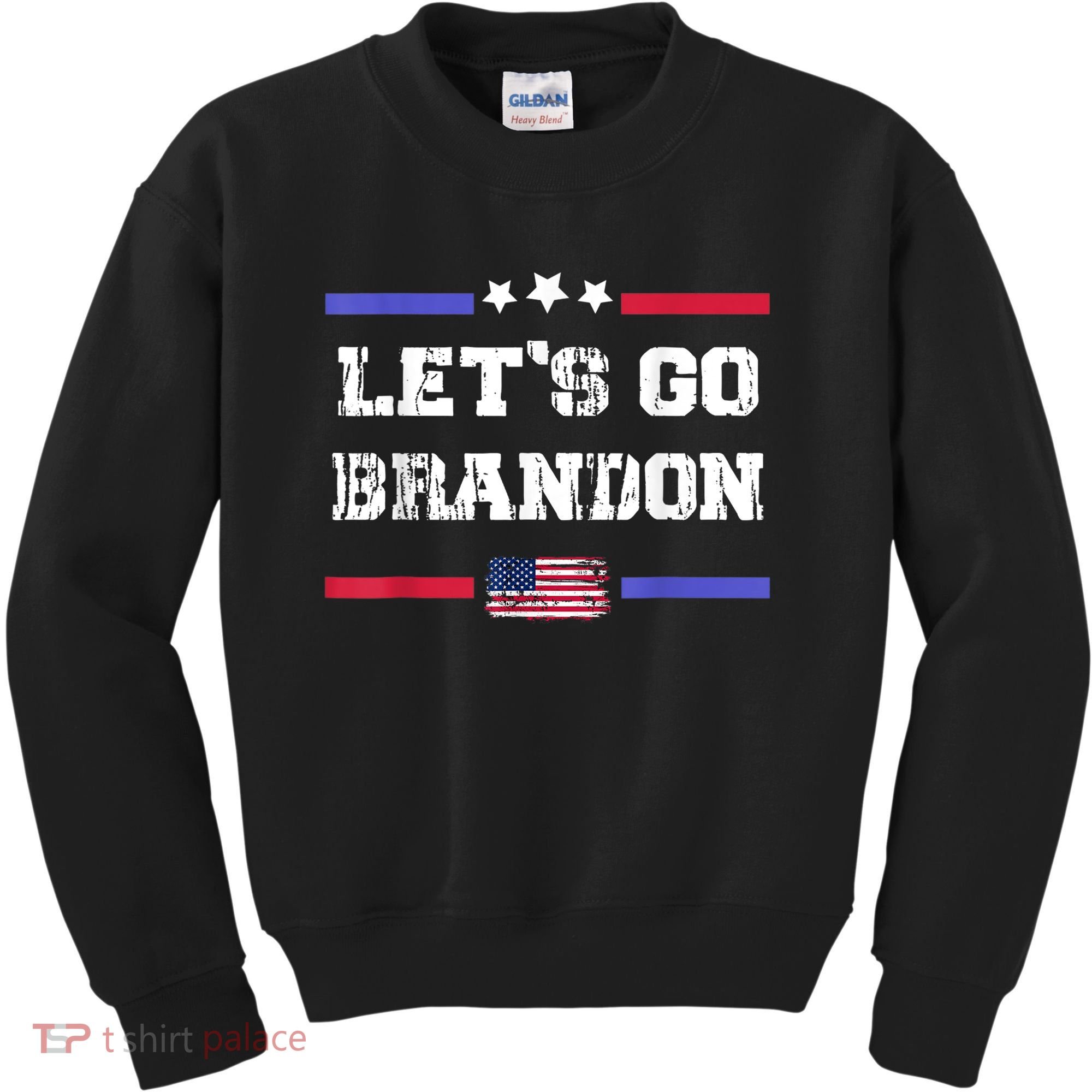Let's Go Brandon Conservative Anti Liberal US Flag Kids Sweatshirt