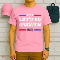 Let's Go Brandon Conservative Anti Liberal US Flag T-Shirt thumb 6