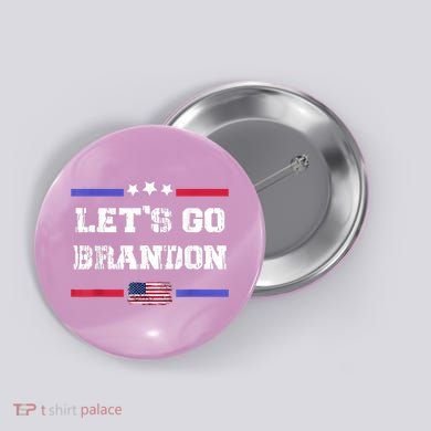Let's Go Brandon Conservative Anti Liberal US Flag Button