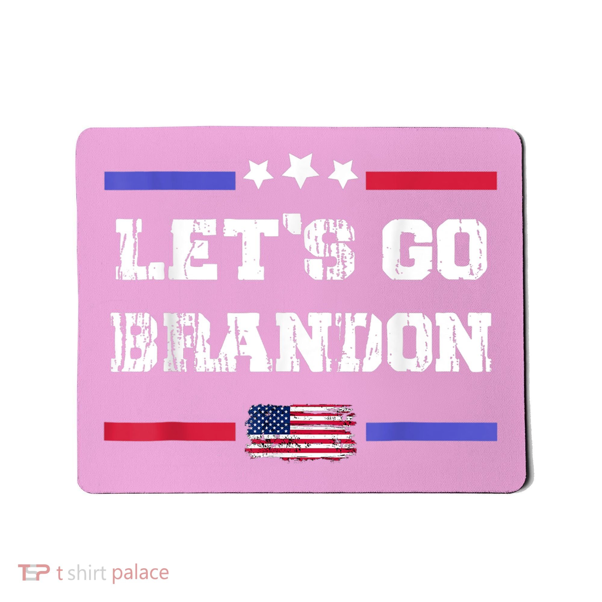Let's Go Brandon Conservative Anti Liberal US Flag Mousepad