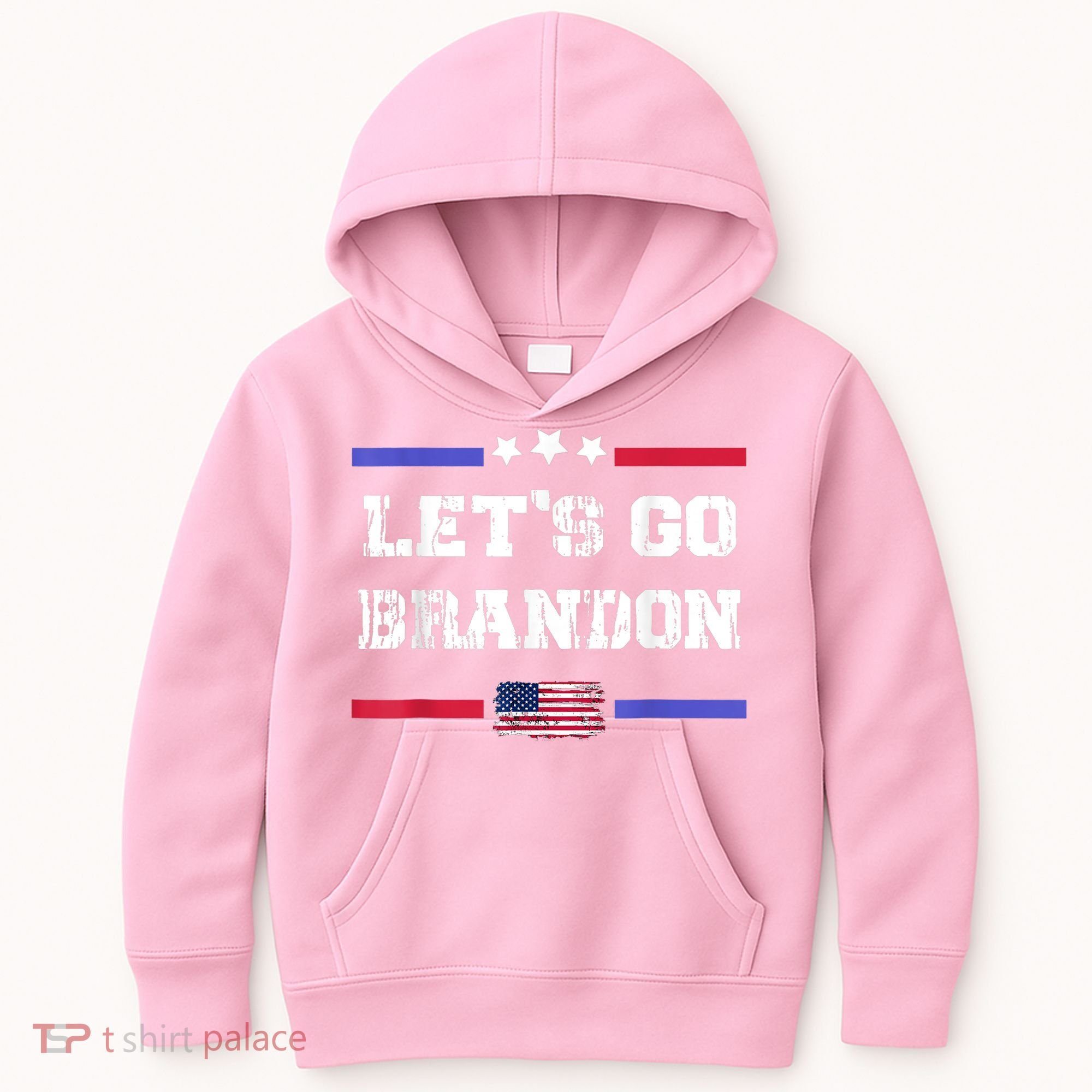 Let's Go Brandon Conservative Anti Liberal US Flag Kids Hoodie