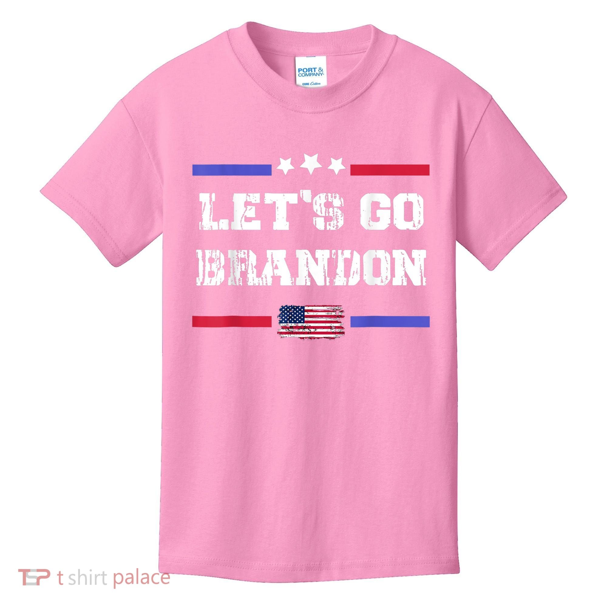 Let's Go Brandon Conservative Anti Liberal US Flag Kids T-Shirt