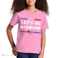 Let's Go Brandon Conservative Anti Liberal US Flag Kids T-Shirt thumb 2