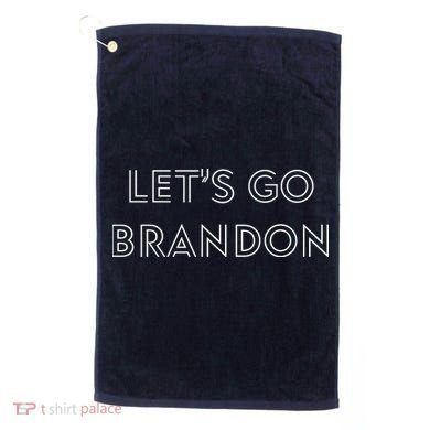 Lets Go Brandon Retro Font Golf Towel