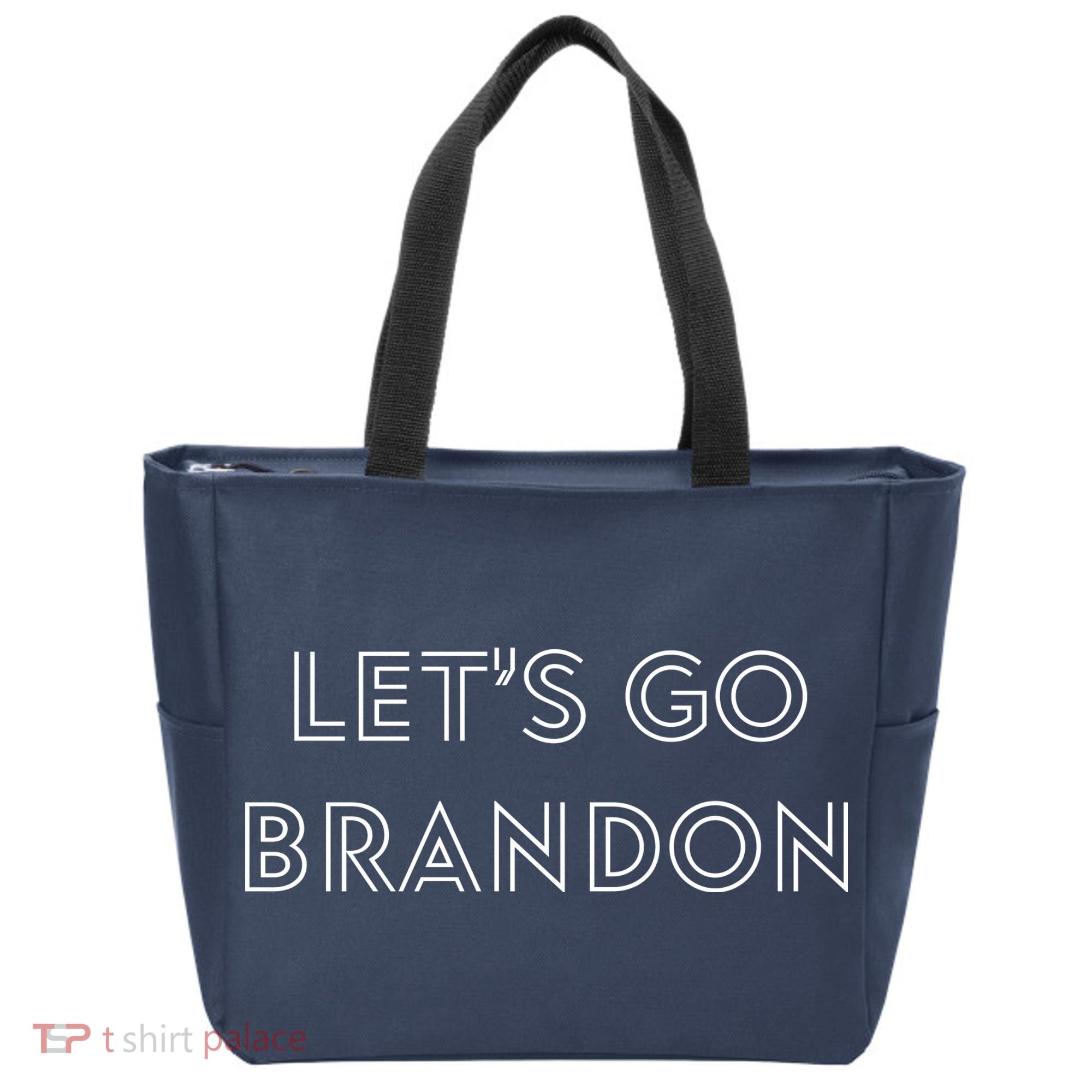Lets Go Brandon Retro Font Tote Bag