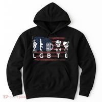 Liberty Guns Beer Trump BBQ Funny Costume LGBT Hoodie thumb 0