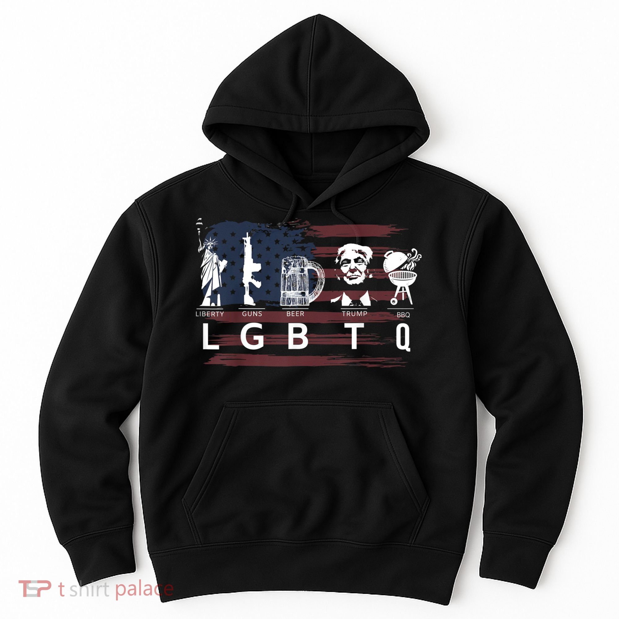 Liberty Guns Beer Trump BBQ Funny Costume LGBT Hoodie