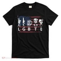 Liberty Guns Beer Trump BBQ Funny Costume LGBT T-Shirt thumb 0