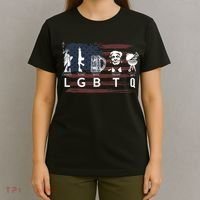 Liberty Guns Beer Trump BBQ Funny Costume LGBT T-Shirt thumb 4