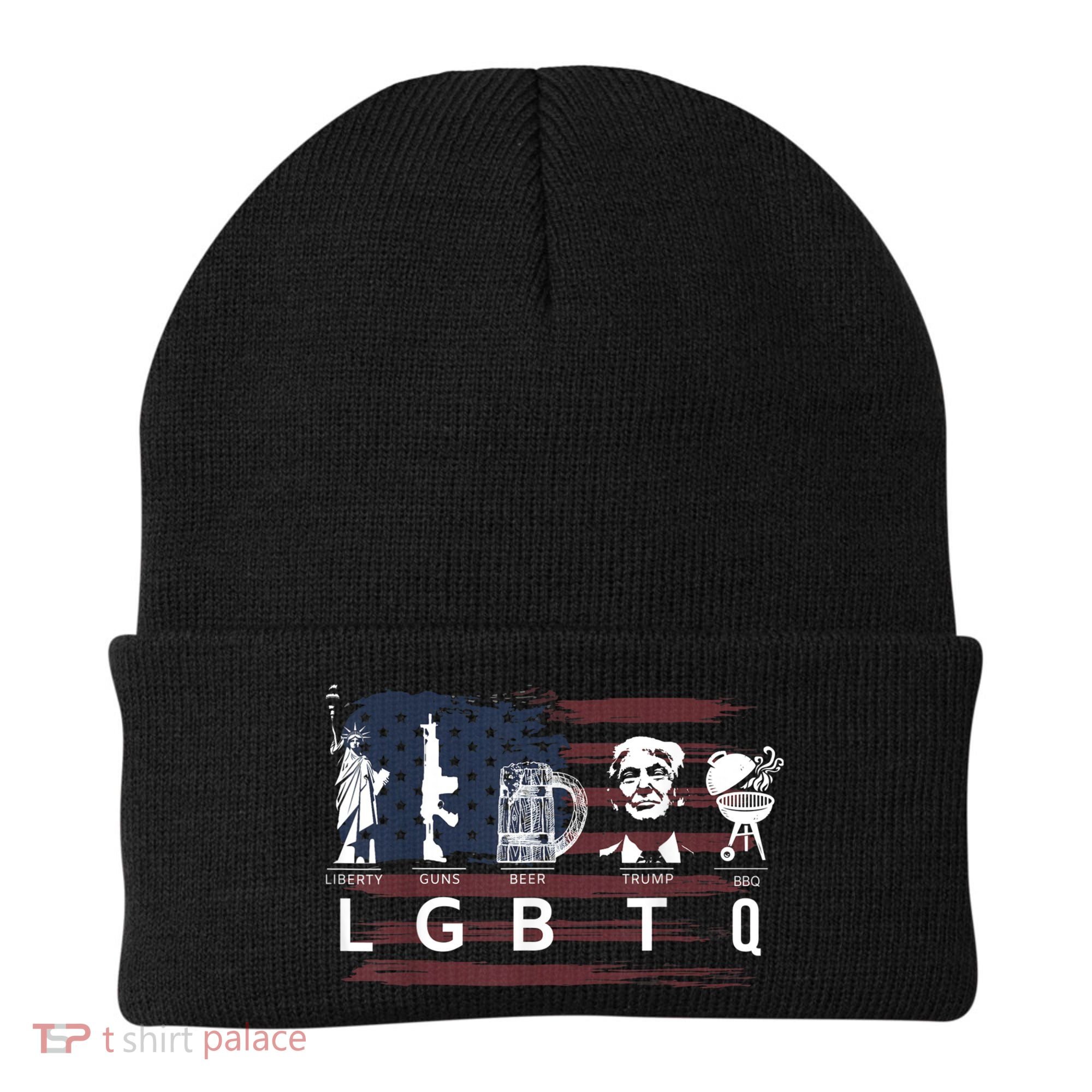 Liberty Guns Beer Trump BBQ Funny Costume LGBT Beanie