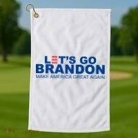 Let's Go Brandon Make America Great Again Golf Towel thumb 1