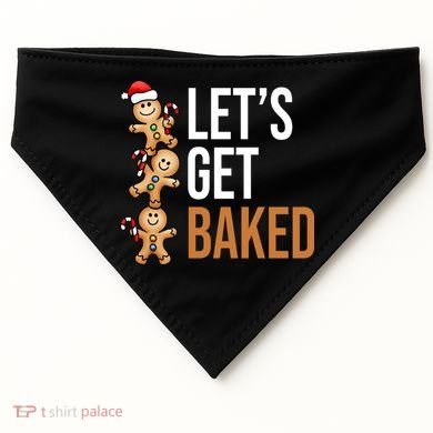 Let's Get Baked Gingerbread Cookies USA-Made Doggie Bandana