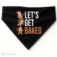 Let's Get Baked Gingerbread Cookies USA-Made Doggie Bandana thumb 0