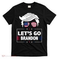 Let's Go Brandon USA Hipster Republican FJB Anti Biden Chant T-Shirt thumb 0