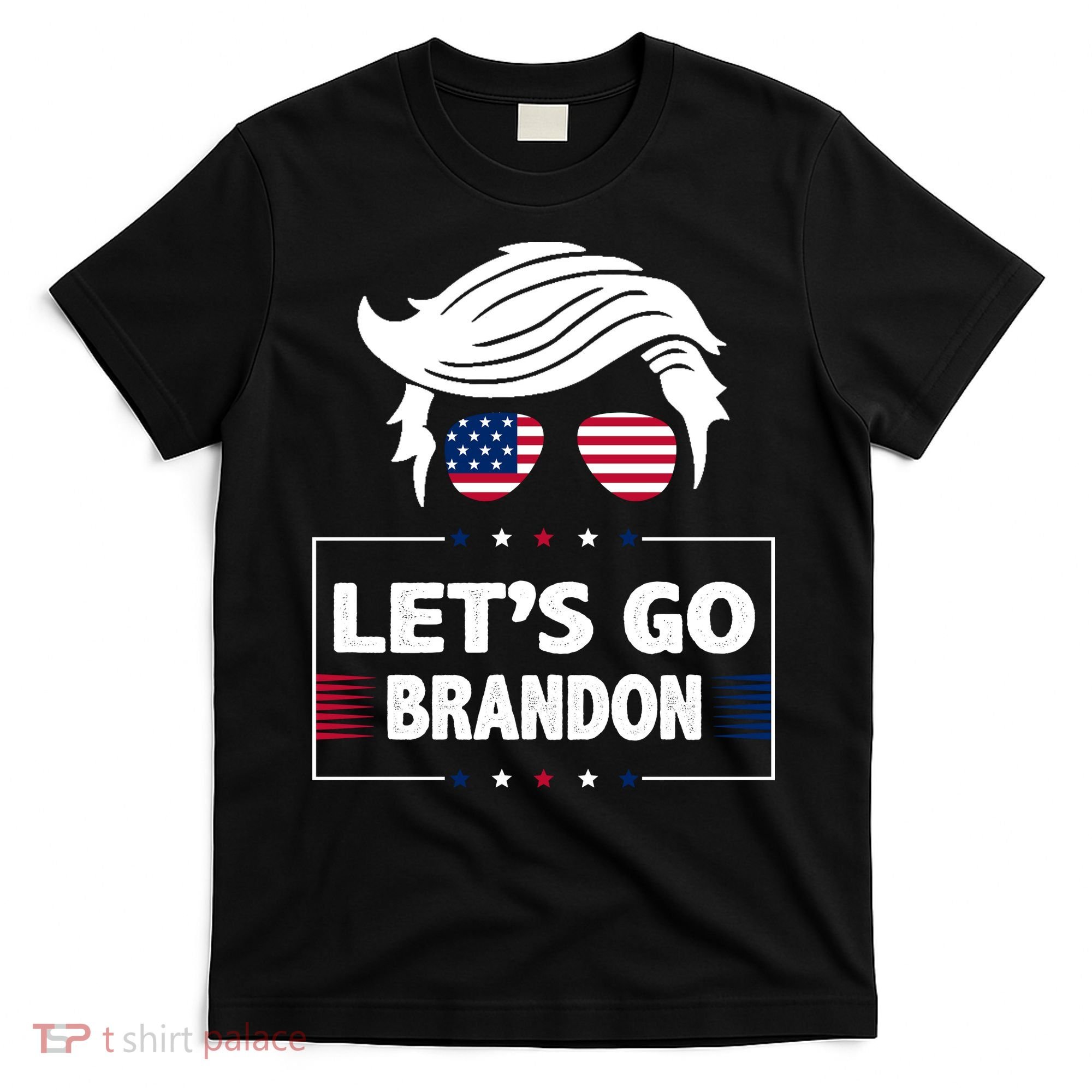 Let's Go Brandon USA Hipster Republican FJB Anti Biden Chant T-Shirt