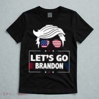 Let's Go Brandon USA Hipster Republican FJB Anti Biden Chant T-Shirt thumb 5