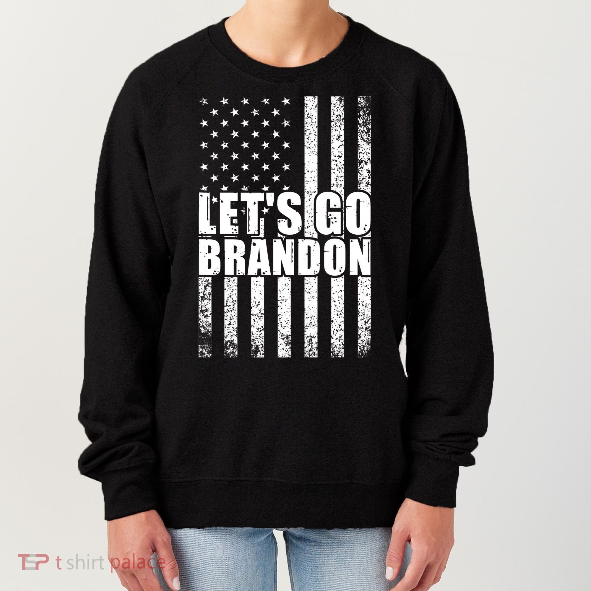 LetS Go Brandon Conservative Anti Liberal Us Flag Gift Women's Sweatshirt