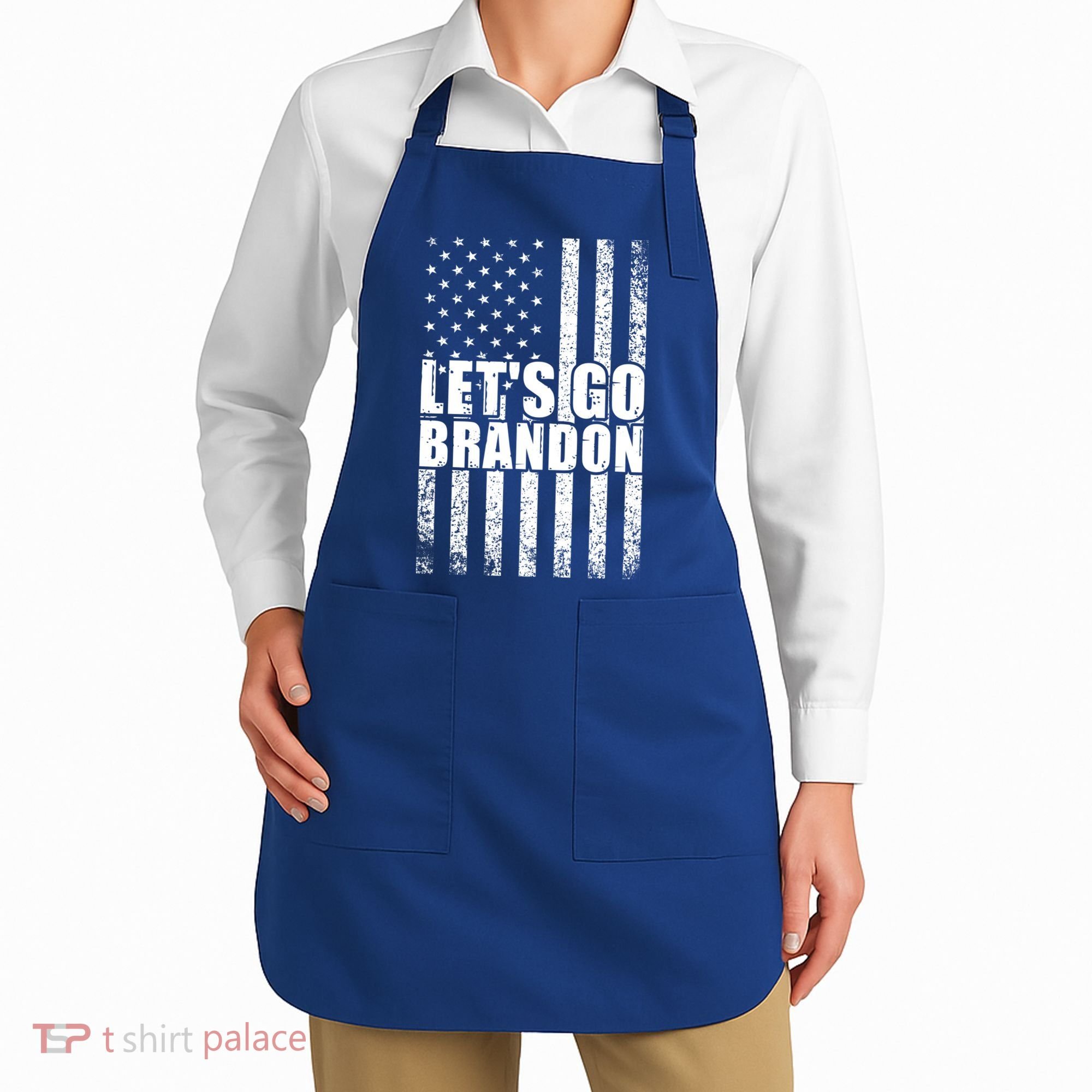 LetS Go Brandon Conservative Anti Liberal Us Flag Gift Apron