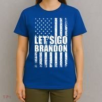 LetS Go Brandon Conservative Anti Liberal Us Flag Gift T-Shirt thumb 4