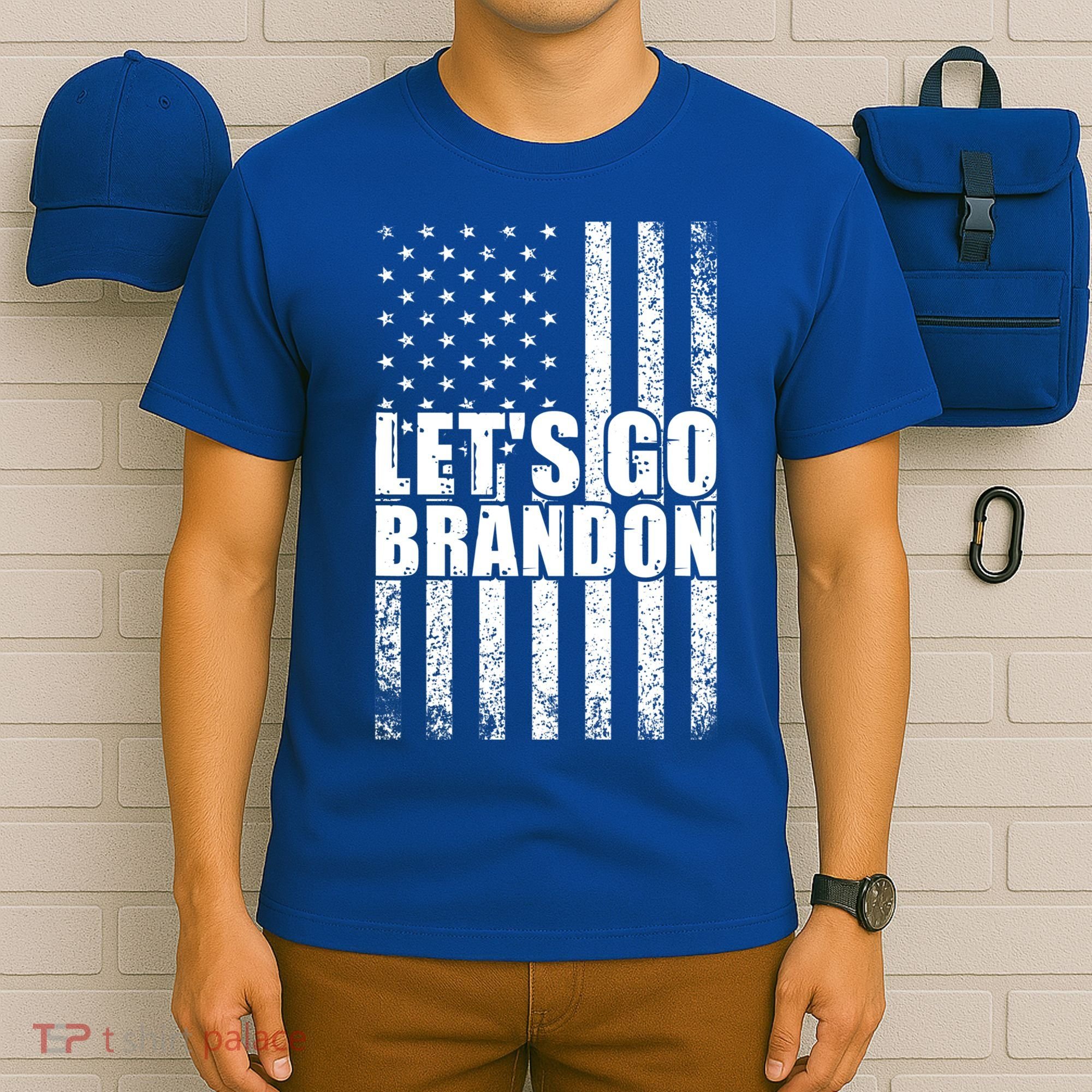 LetS Go Brandon Conservative Anti Liberal Us Flag Gift T-Shirt