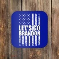 LetS Go Brandon Conservative Anti Liberal Us Flag Gift Coaster thumb 0