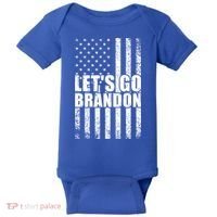 LetS Go Brandon Conservative Anti Liberal Us Flag Gift Baby Bodysuit thumb 0