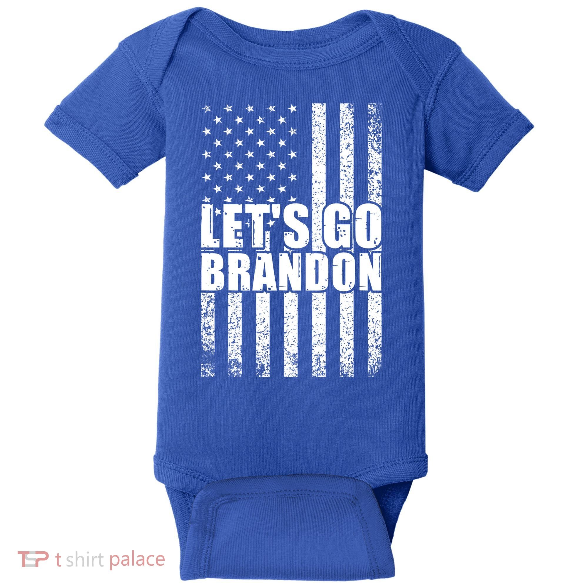 LetS Go Brandon Conservative Anti Liberal Us Flag Gift Baby Bodysuit