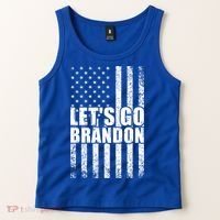 LetS Go Brandon Conservative Anti Liberal Us Flag Gift Tank Top thumb 2