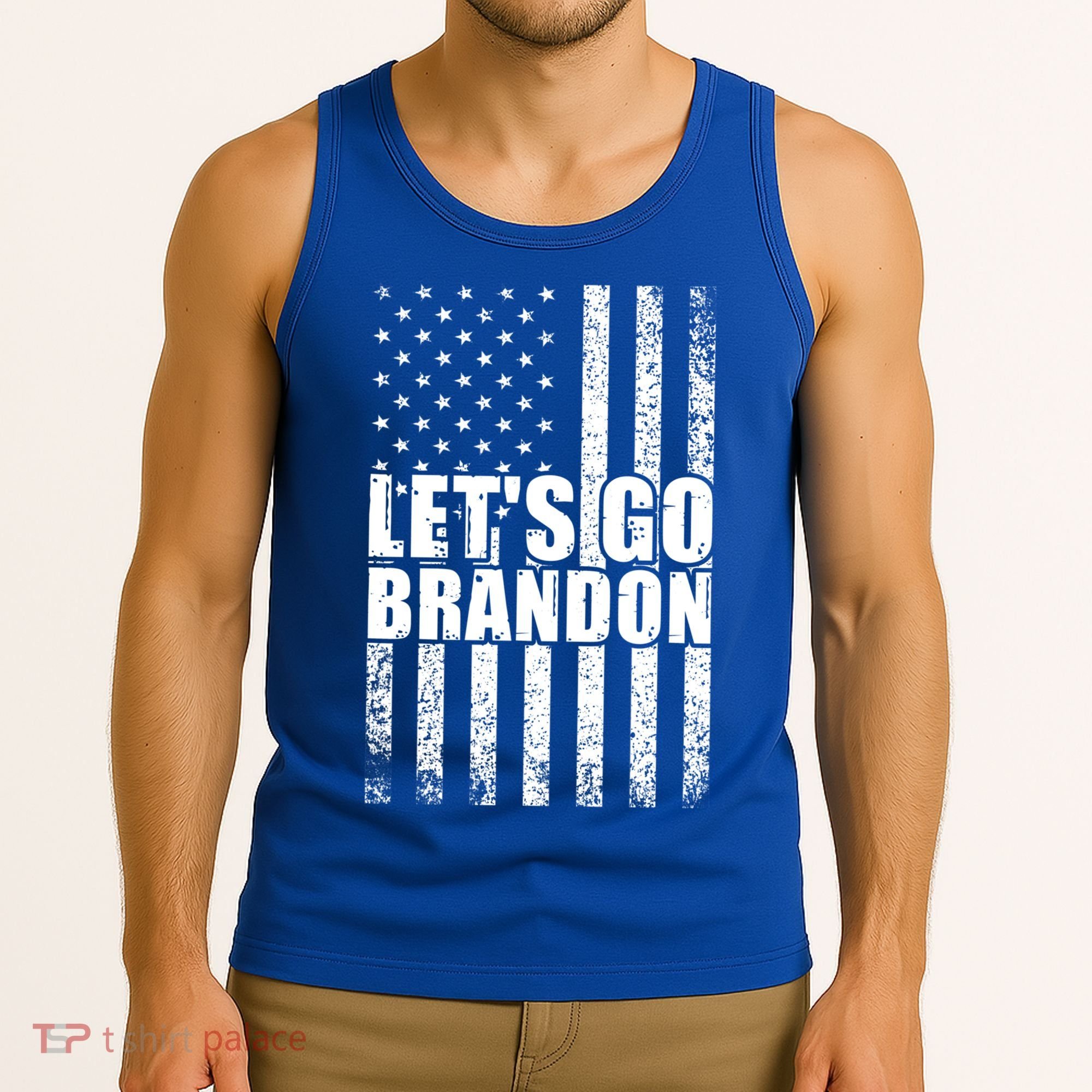 LetS Go Brandon Conservative Anti Liberal Us Flag Gift Tank Top