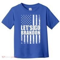 LetS Go Brandon Conservative Anti Liberal Us Flag Gift Toddler T-Shirt thumb 0