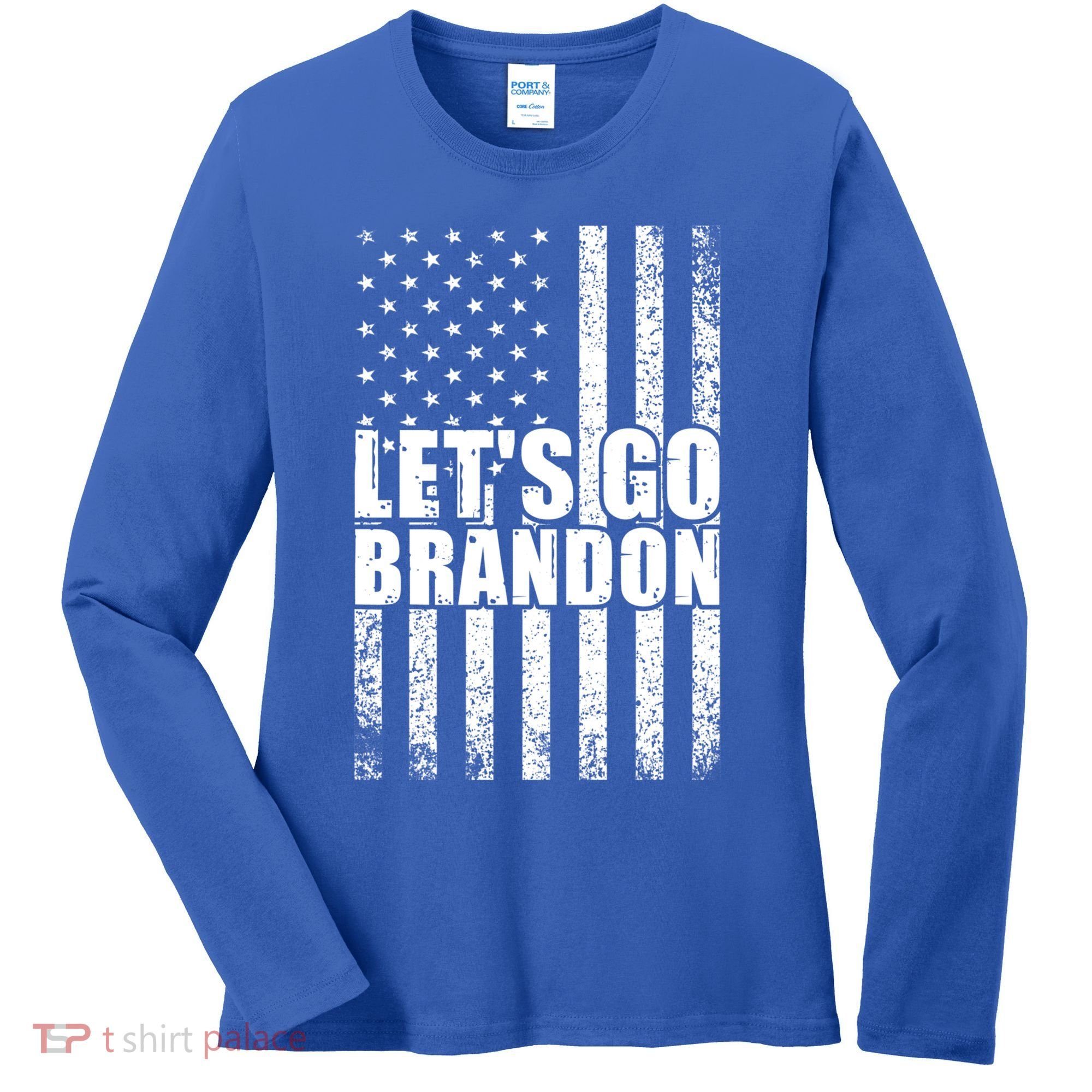 LetS Go Brandon Conservative Anti Liberal Us Flag Gift Women's Long Sleeve Shirt