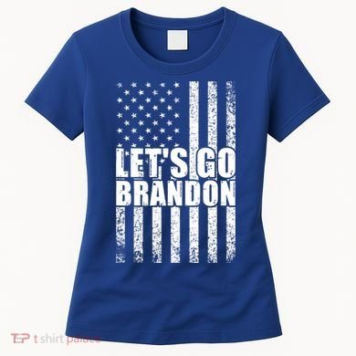 LetS Go Brandon Conservative Anti Liberal Us Flag Gift Women's T-Shirt