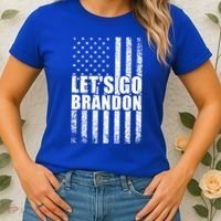 LetS Go Brandon Conservative Anti Liberal Us Flag Gift Women's T-Shirt thumb 2