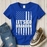 LetS Go Brandon Conservative Anti Liberal Us Flag Gift Women's T-Shirt thumb 3