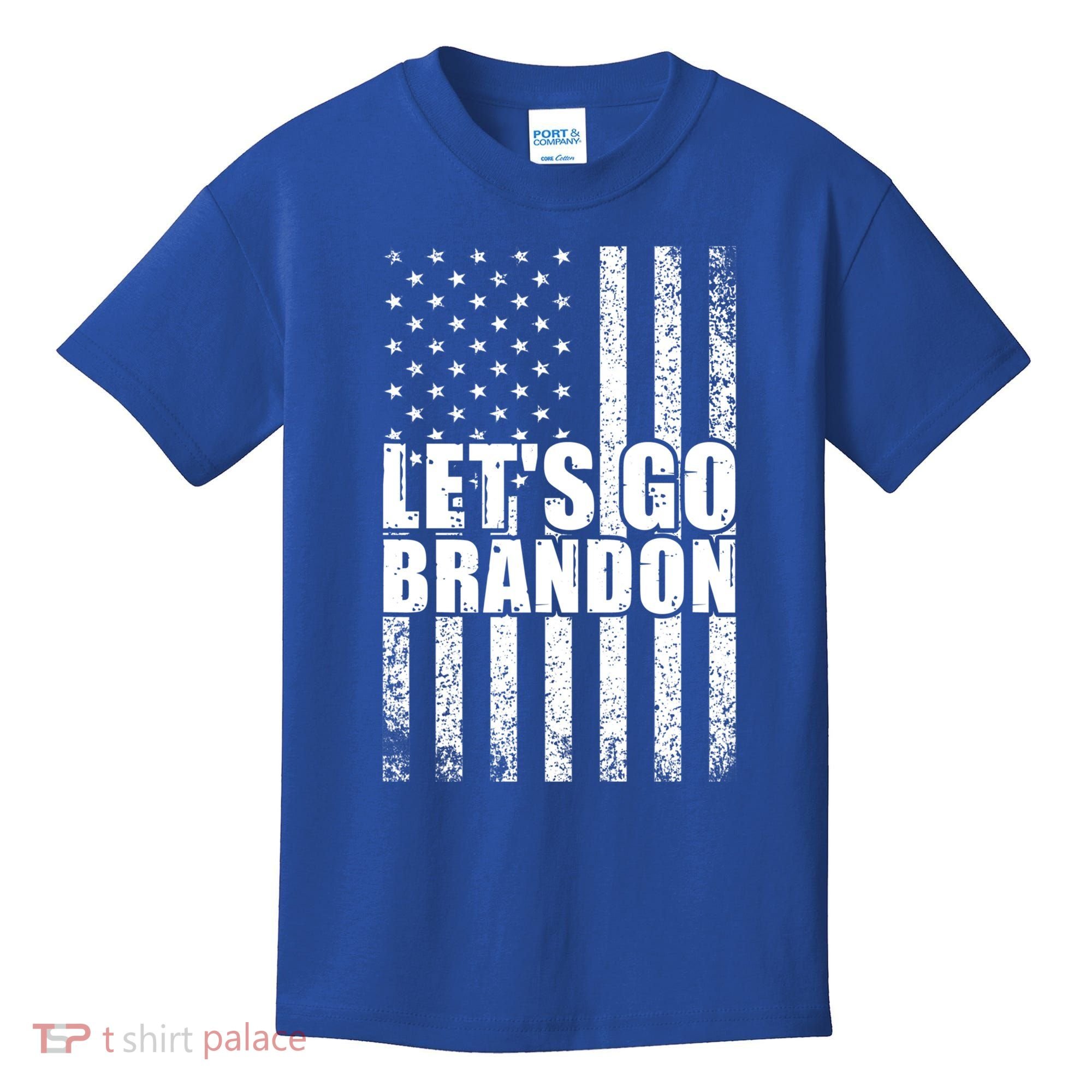 LetS Go Brandon Conservative Anti Liberal Us Flag Gift Kids T-Shirt