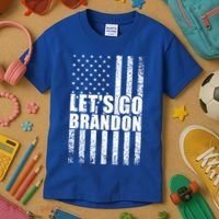 LetS Go Brandon Conservative Anti Liberal Us Flag Gift Kids T-Shirt thumb 3