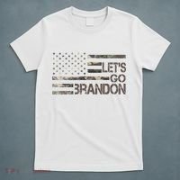 Let's Go Brandon Military Camo FJB Biden Chant Flag T-Shirt thumb 5
