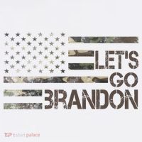 Let's Go Brandon Military Camo FJB Biden Chant Flag T-Shirt thumb 7