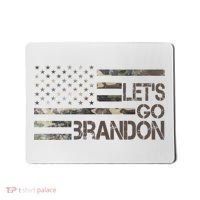 Let's Go Brandon Military Camo FJB Biden Chant Flag Mousepad thumb 0