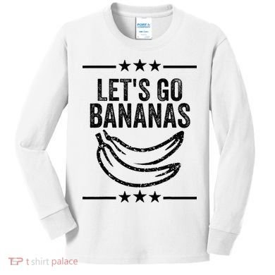 Lets Go Bananas Kids Long Sleeve Shirt